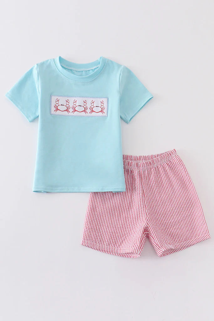 Blue Crab Embroidery Set