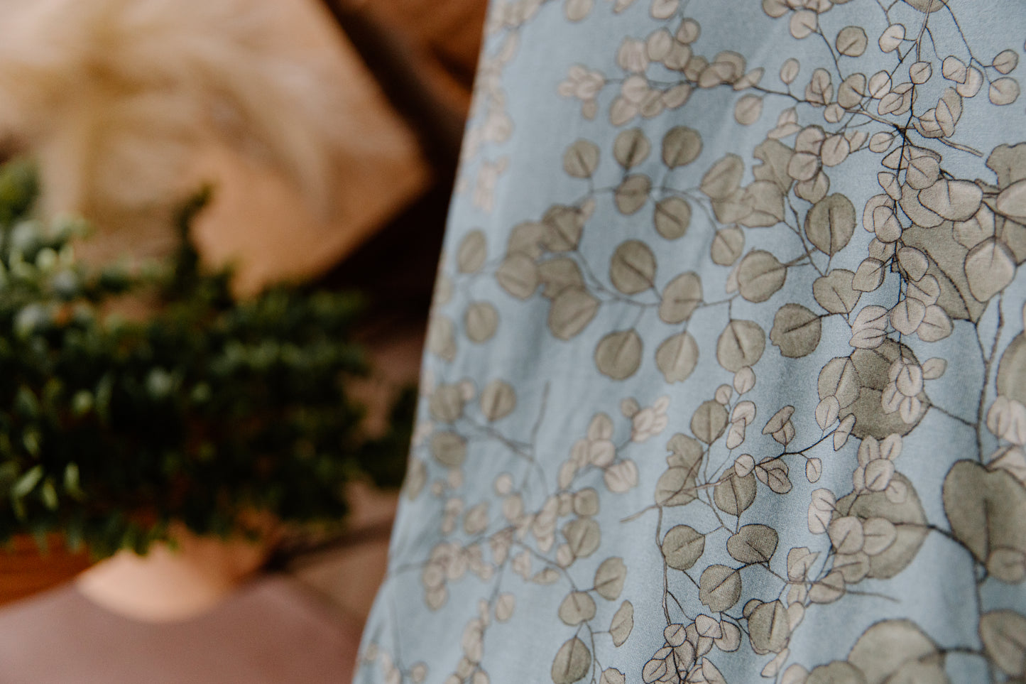 Blue Winnie’s Eucalyptus Bamboo Quilted Blanket