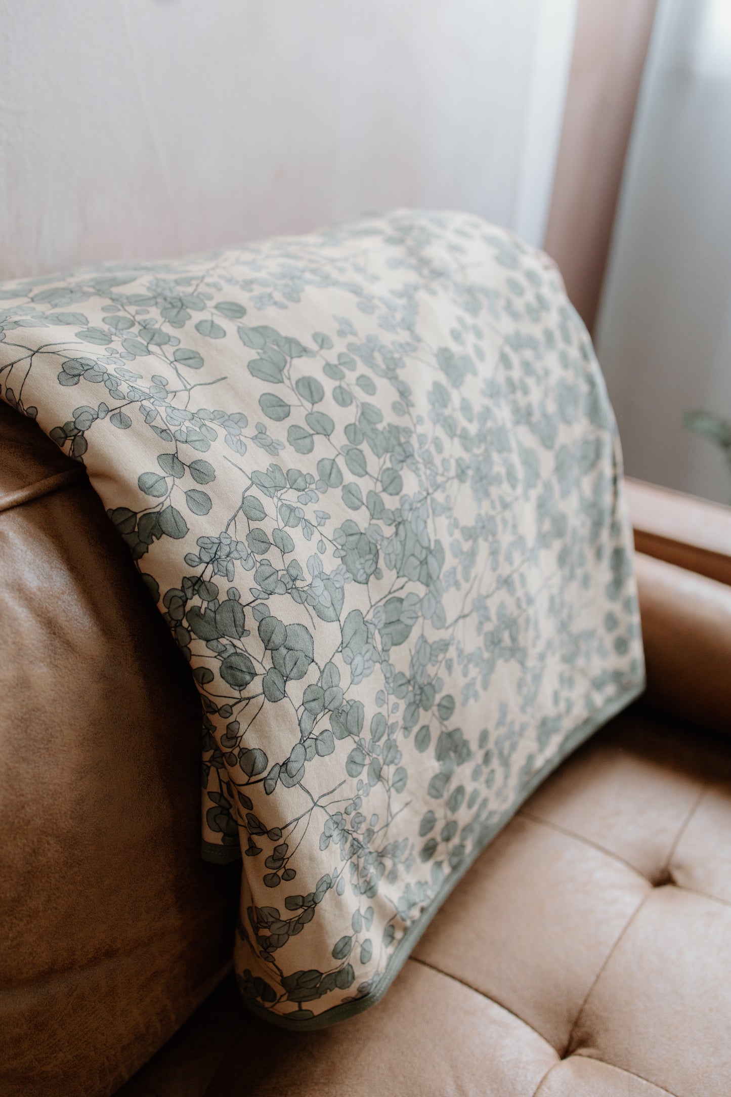 Beige Winnie’s Eucalyptus Bamboo Quilted Blanket