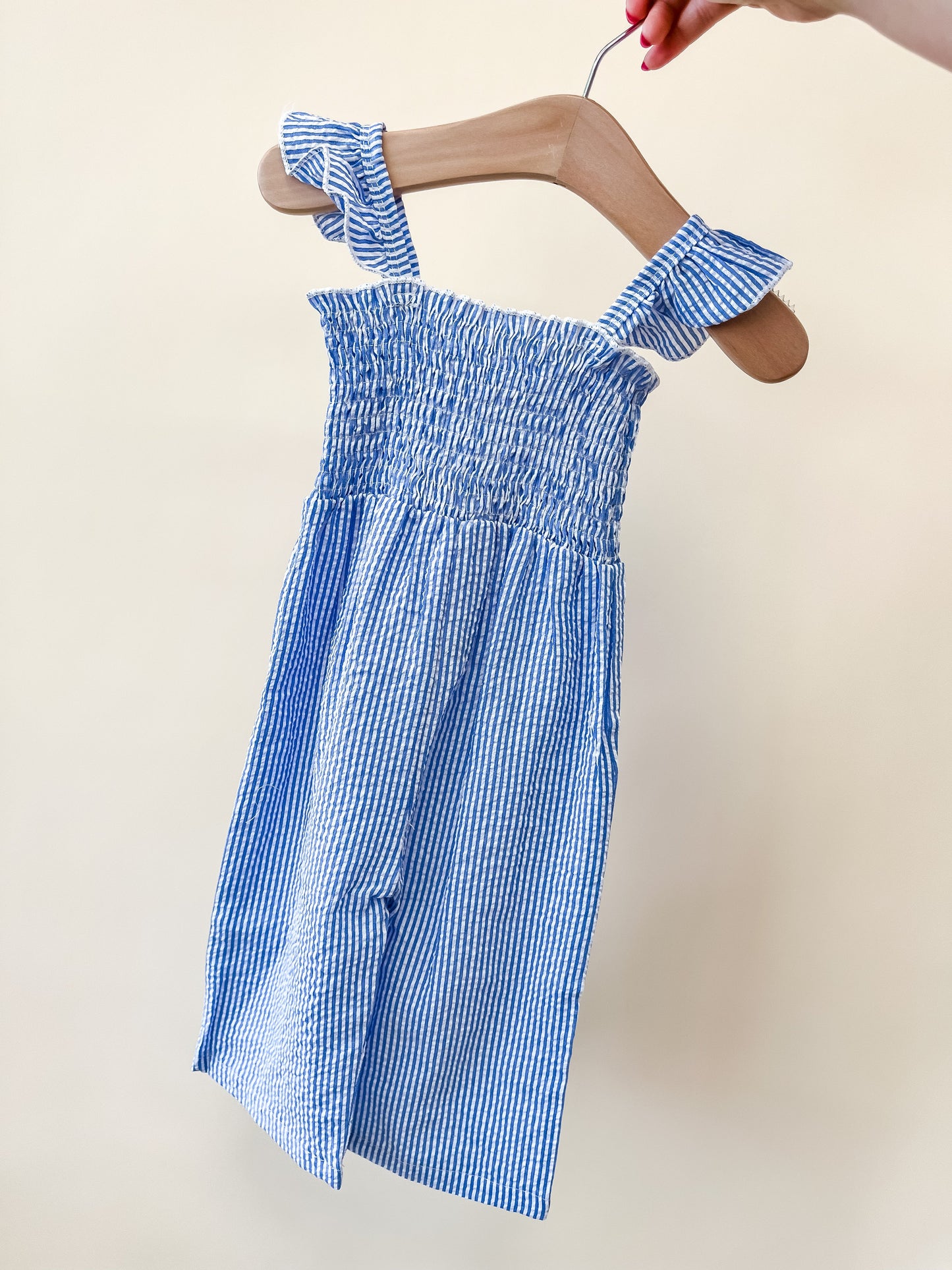 Blue Striped Romper