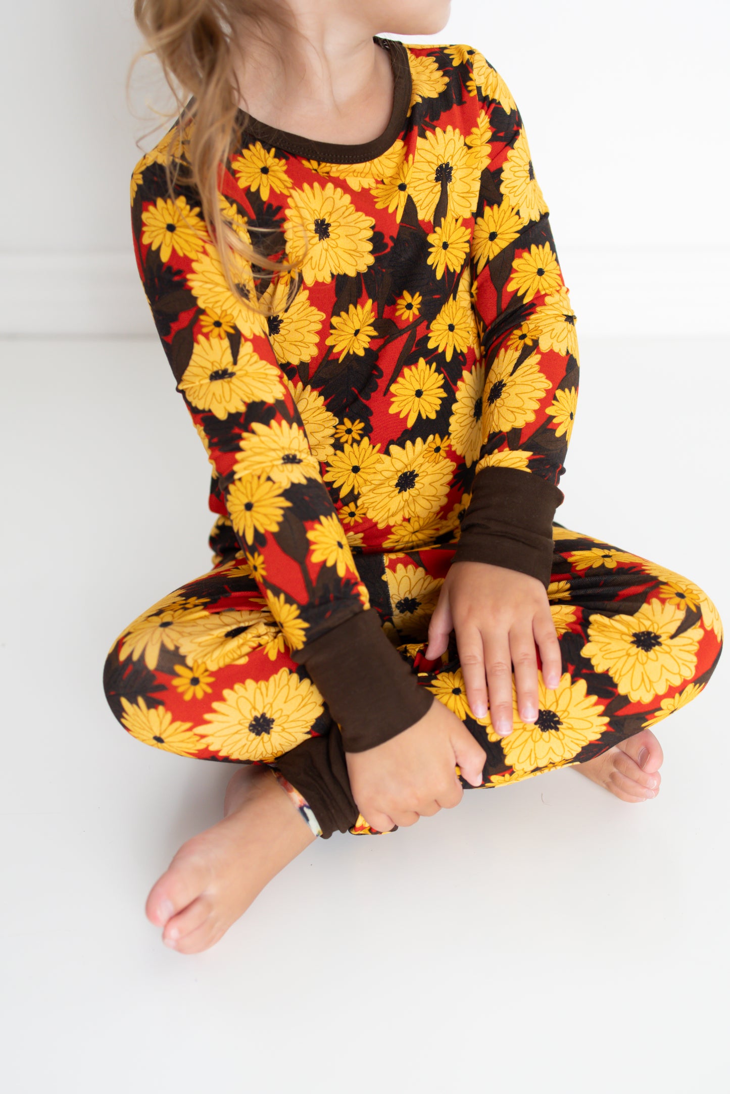 Autumn Blossoms Two Piece Pajama Set