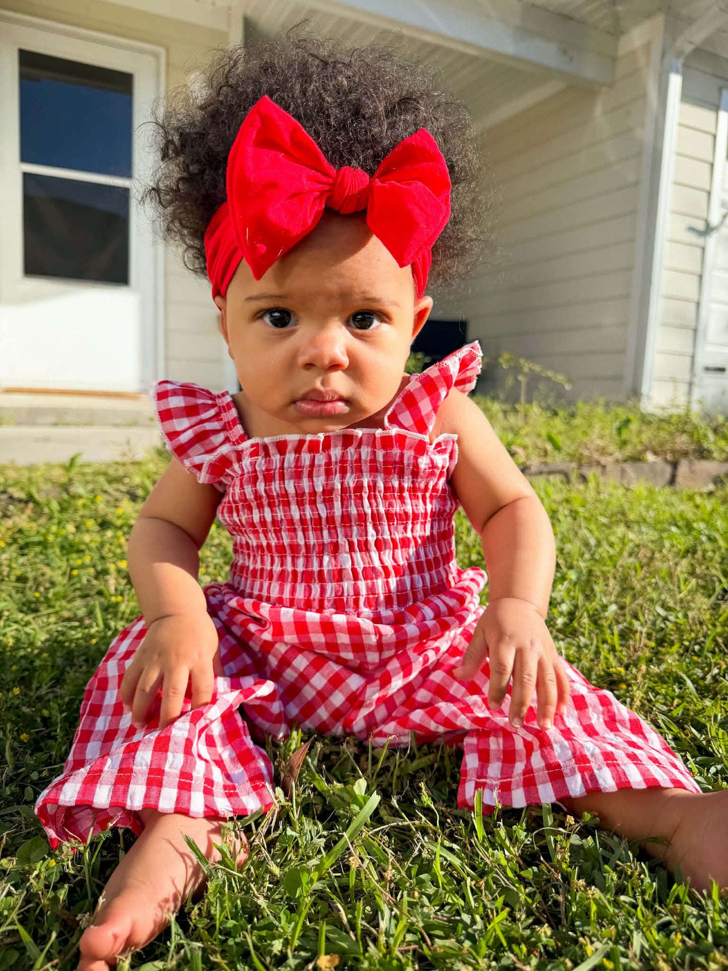 Red Checkered Romper