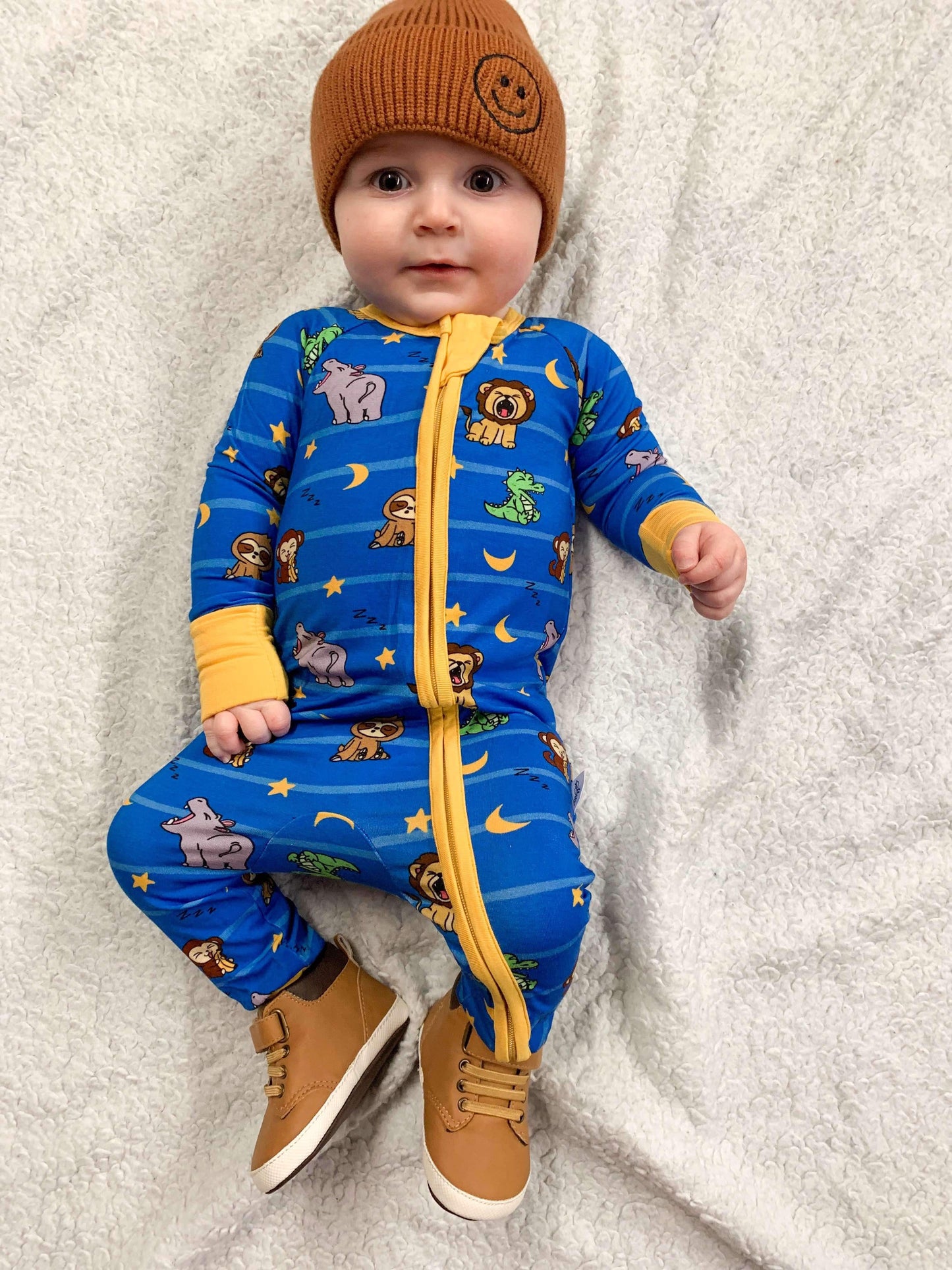 Snoozin' Zoo Convertible Romper Pajamas