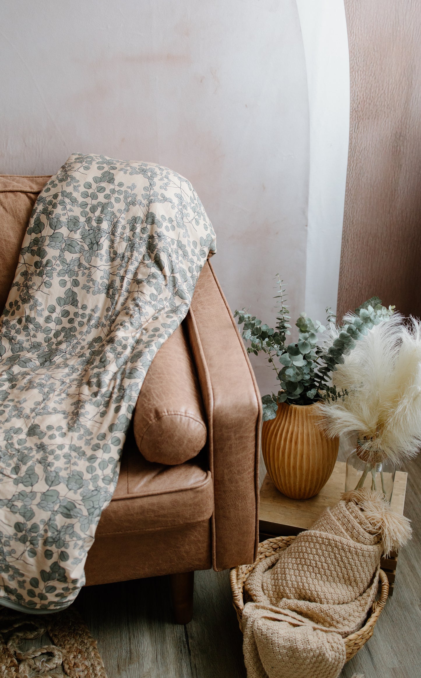 Beige Winnie’s Eucalyptus Bamboo Quilted Blanket