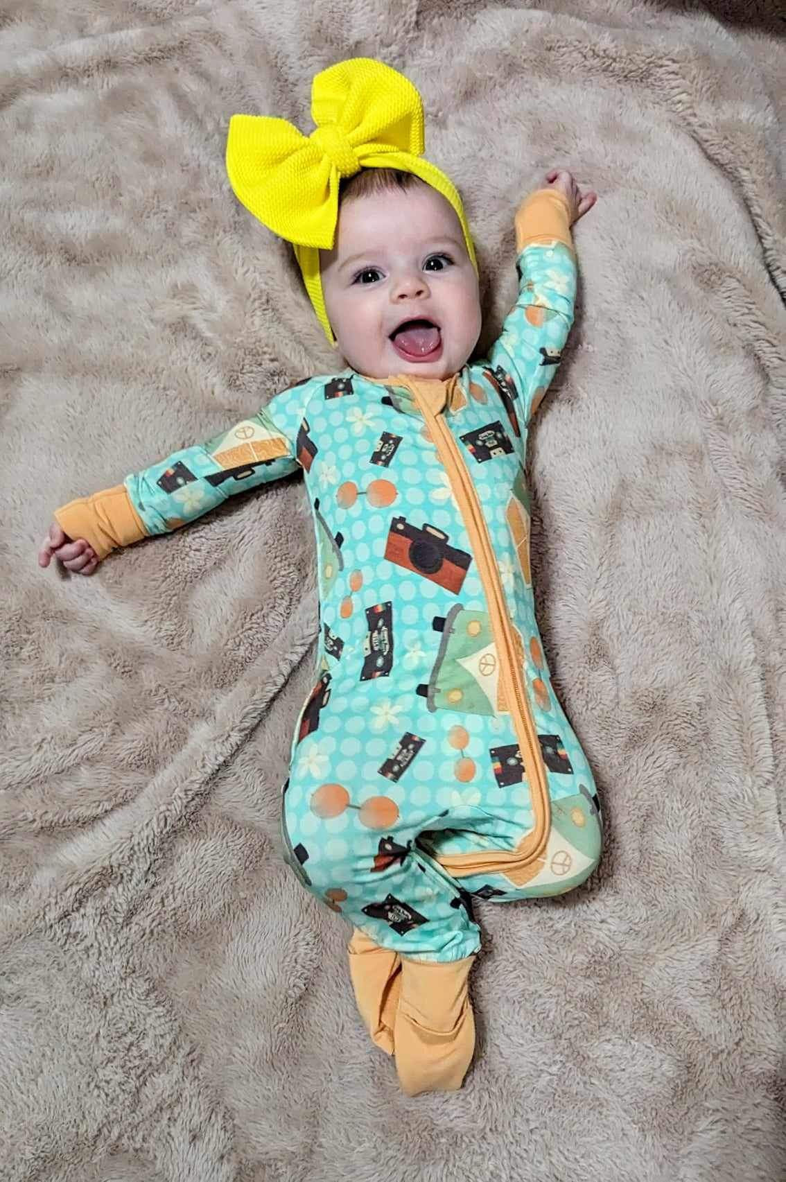 Groovy Tunes Convertible Romper Pajamas