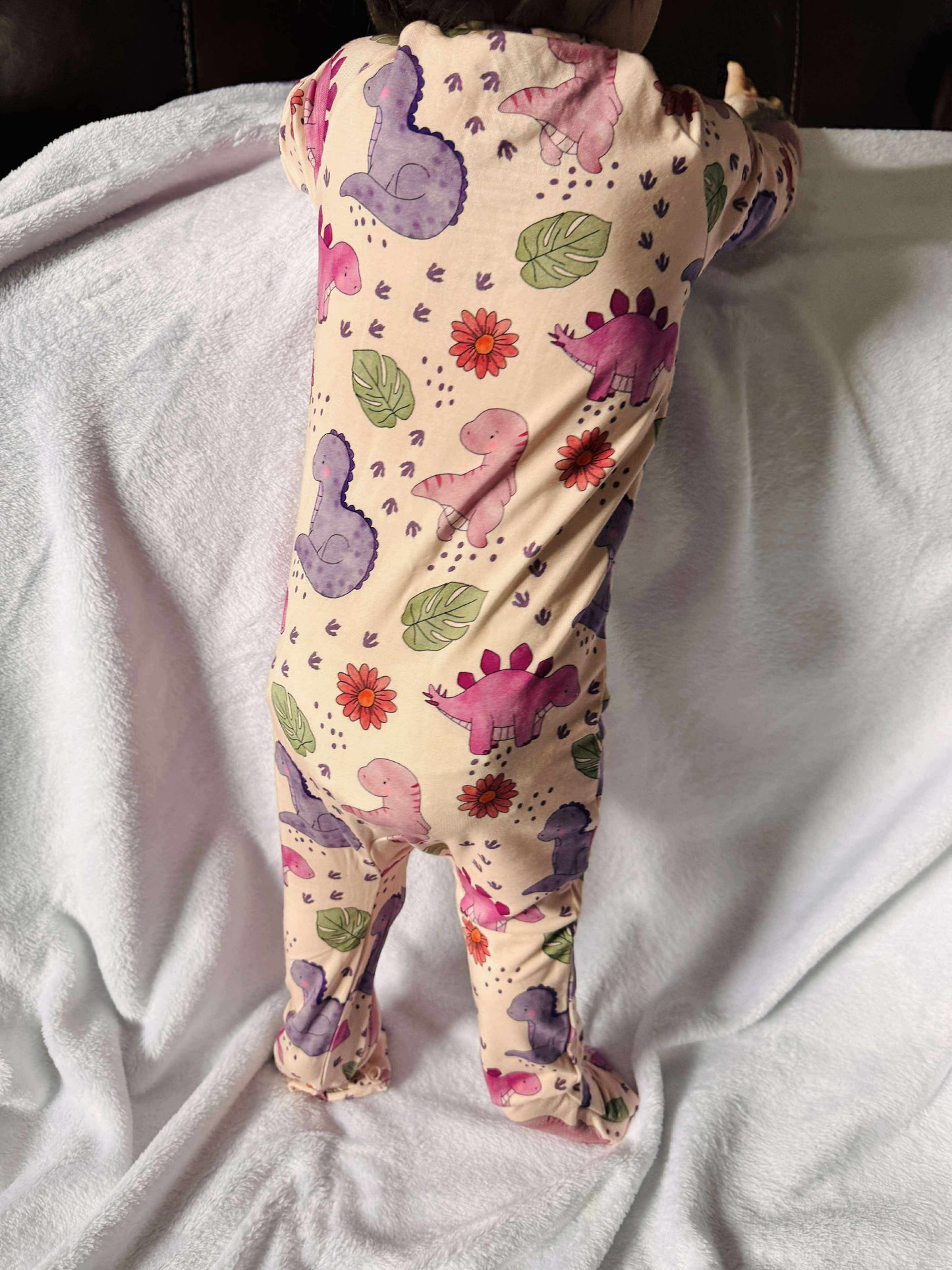 Rosie Raptor Convertible Romper Pajamas