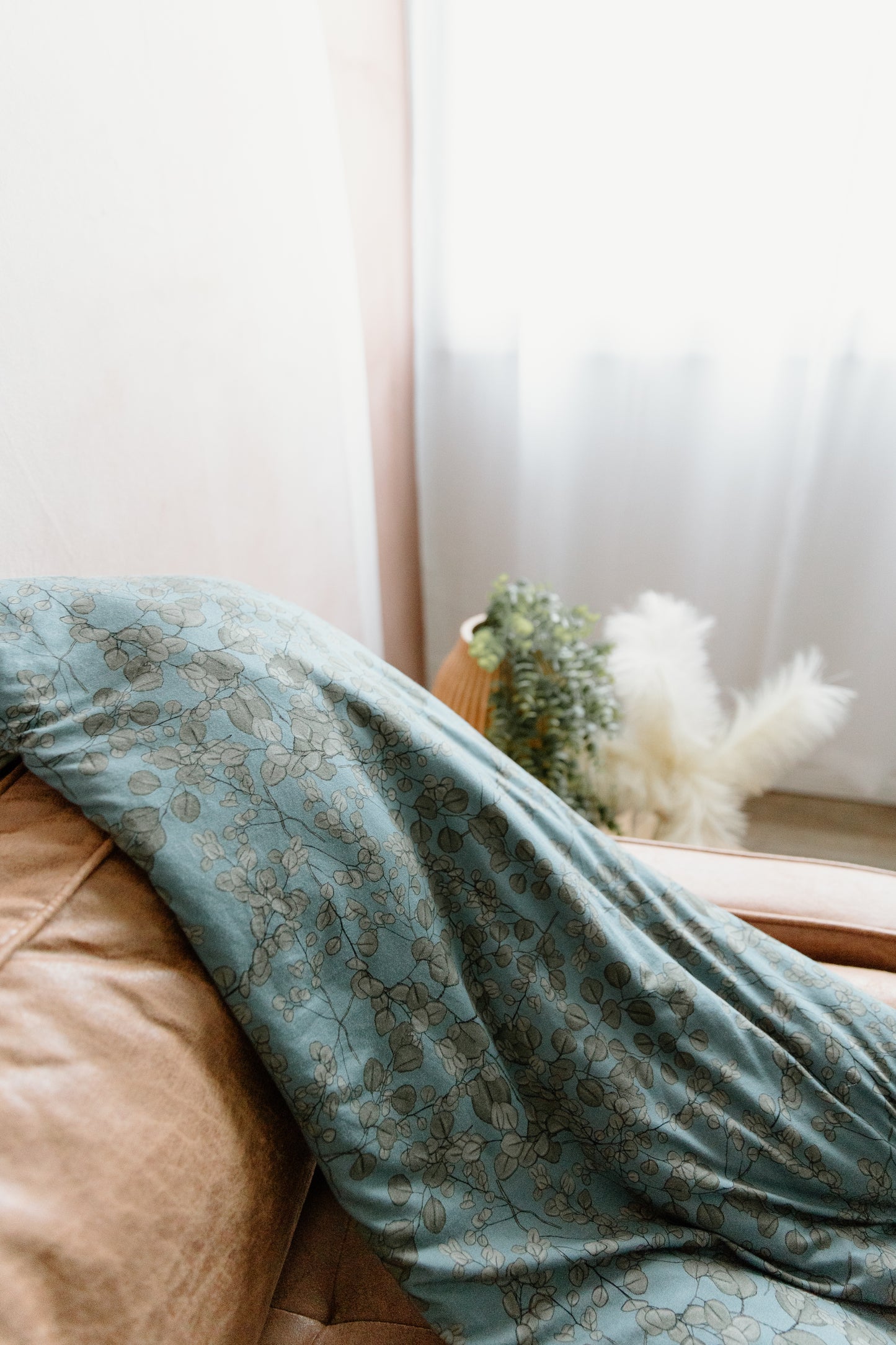 Blue Winnie’s Eucalyptus Bamboo Quilted Blanket