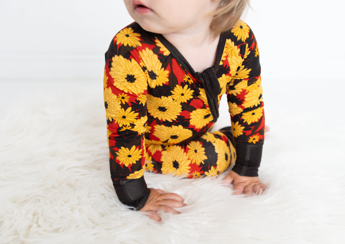 Autumn Blossoms Convertible Romper Pajamas