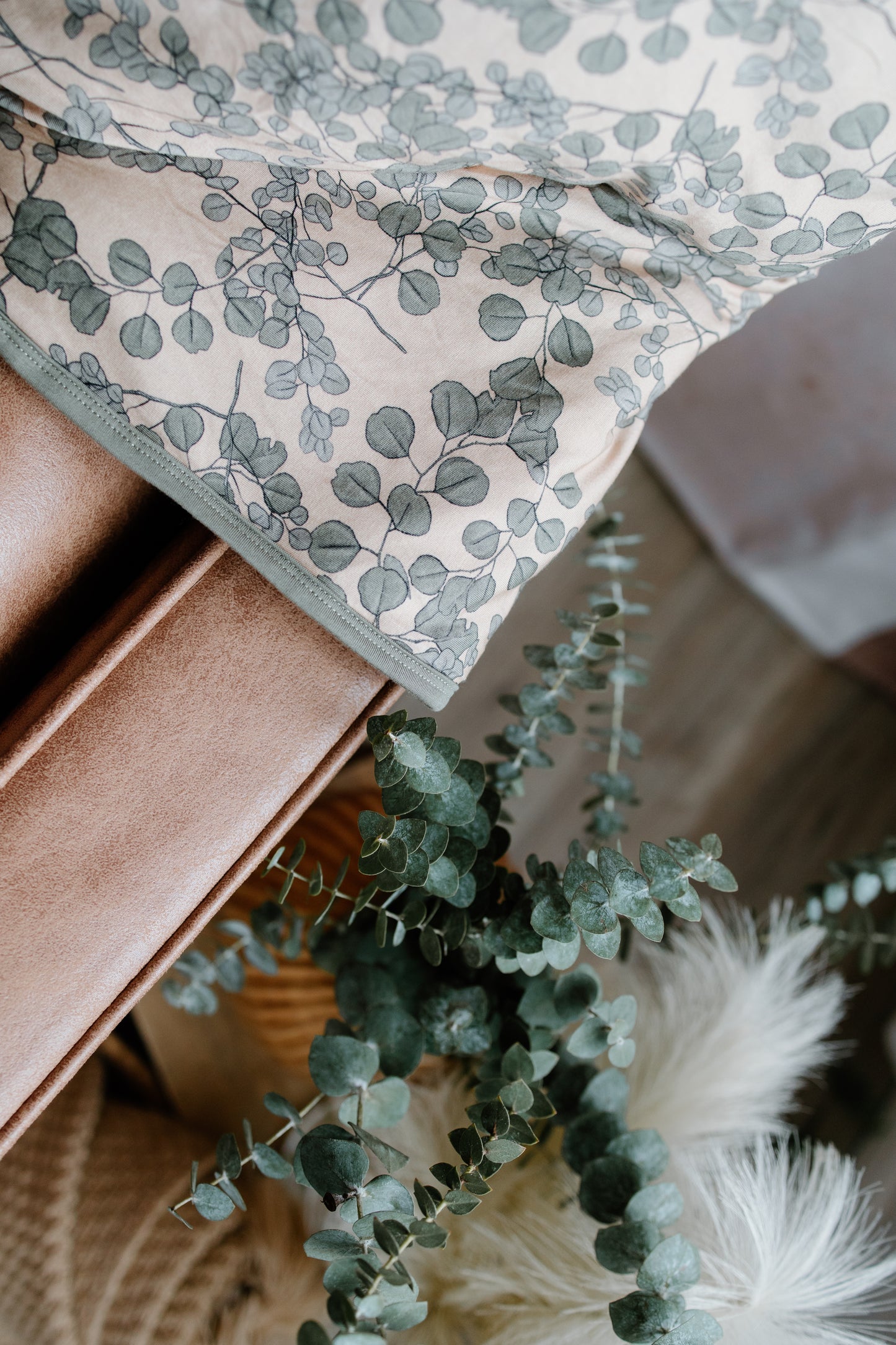 Beige Winnie’s Eucalyptus Bamboo Quilted Blanket