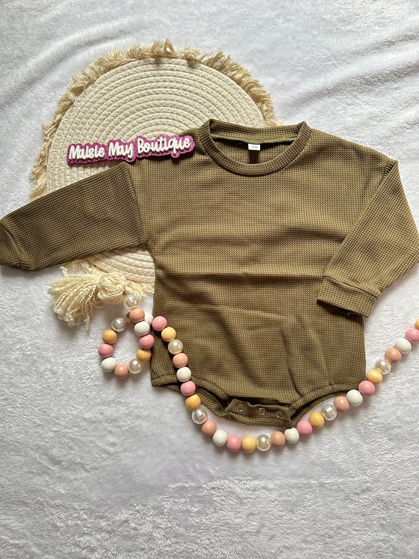 Waffle Knit Romper