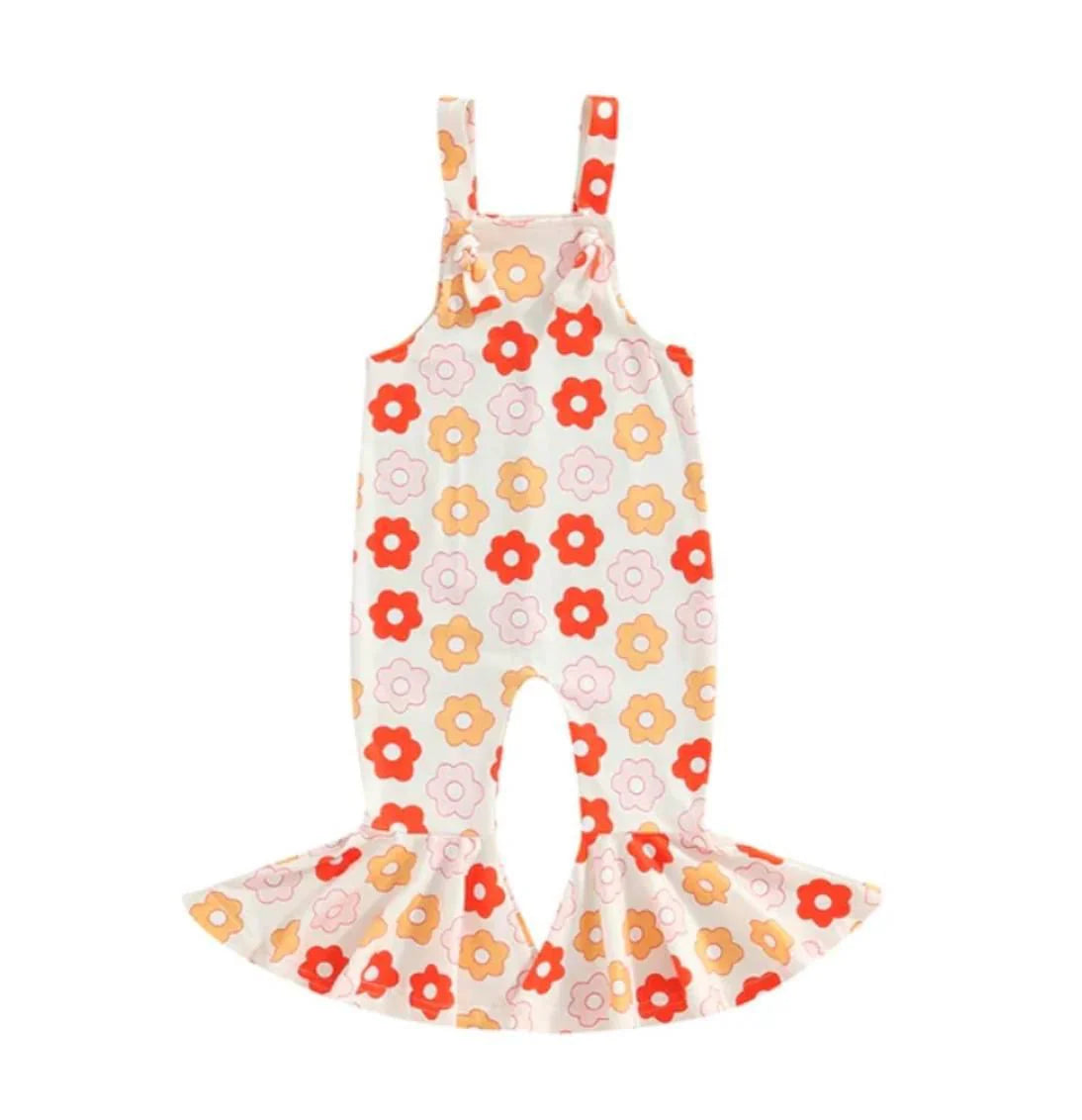 Retro Floral Bell Jumpsuit