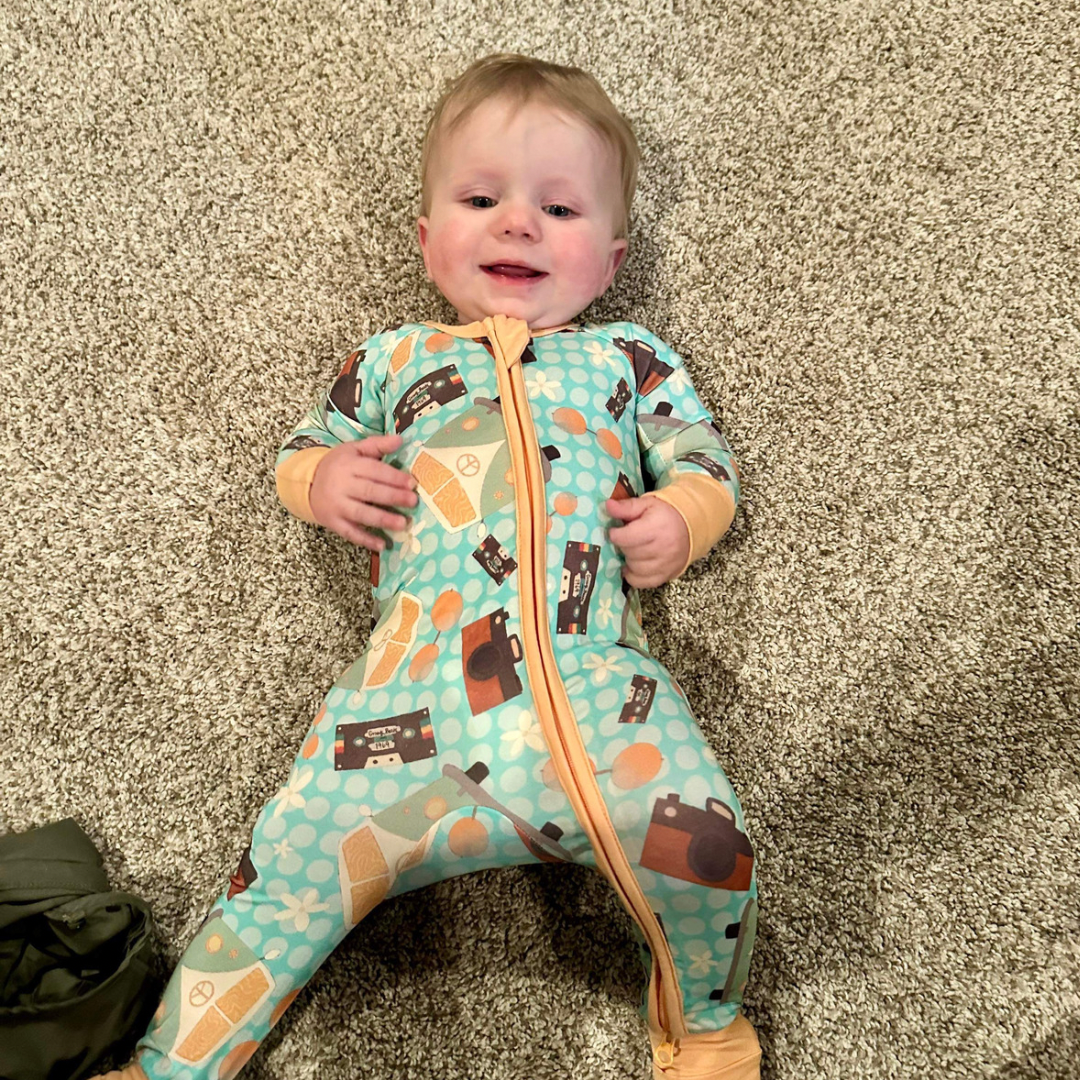 Groovy Tunes Convertible Romper Pajamas