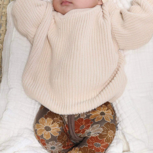 Oversize Knit Sweater- Beige