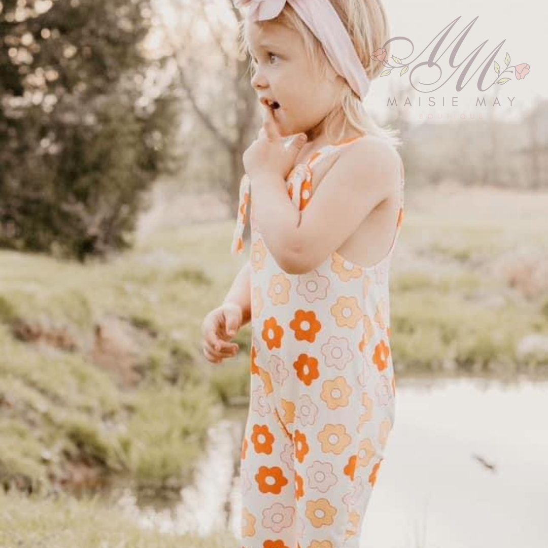 Retro Floral Bell Jumpsuit