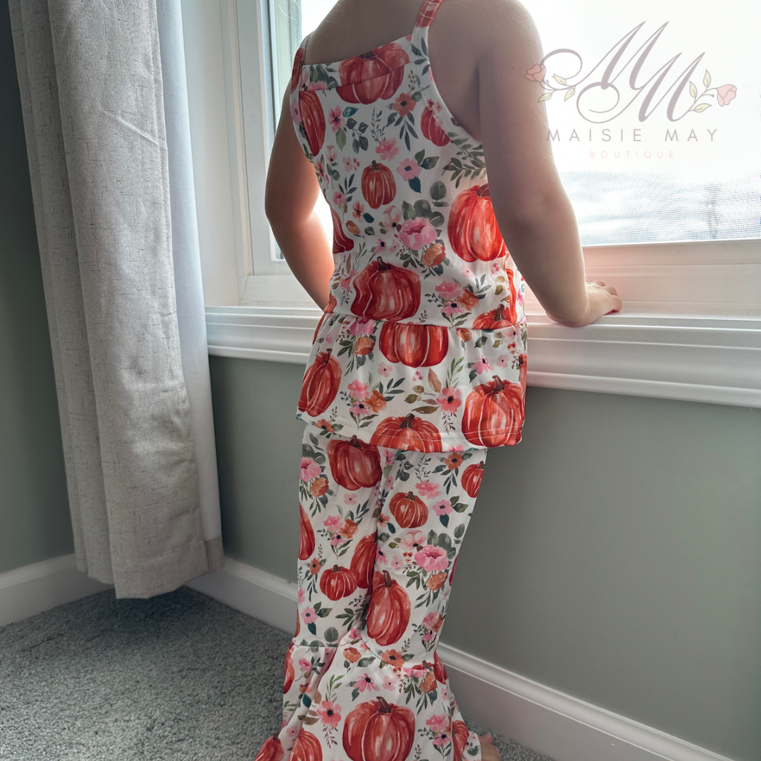 Fall Pumpkin Bell Bottom Set