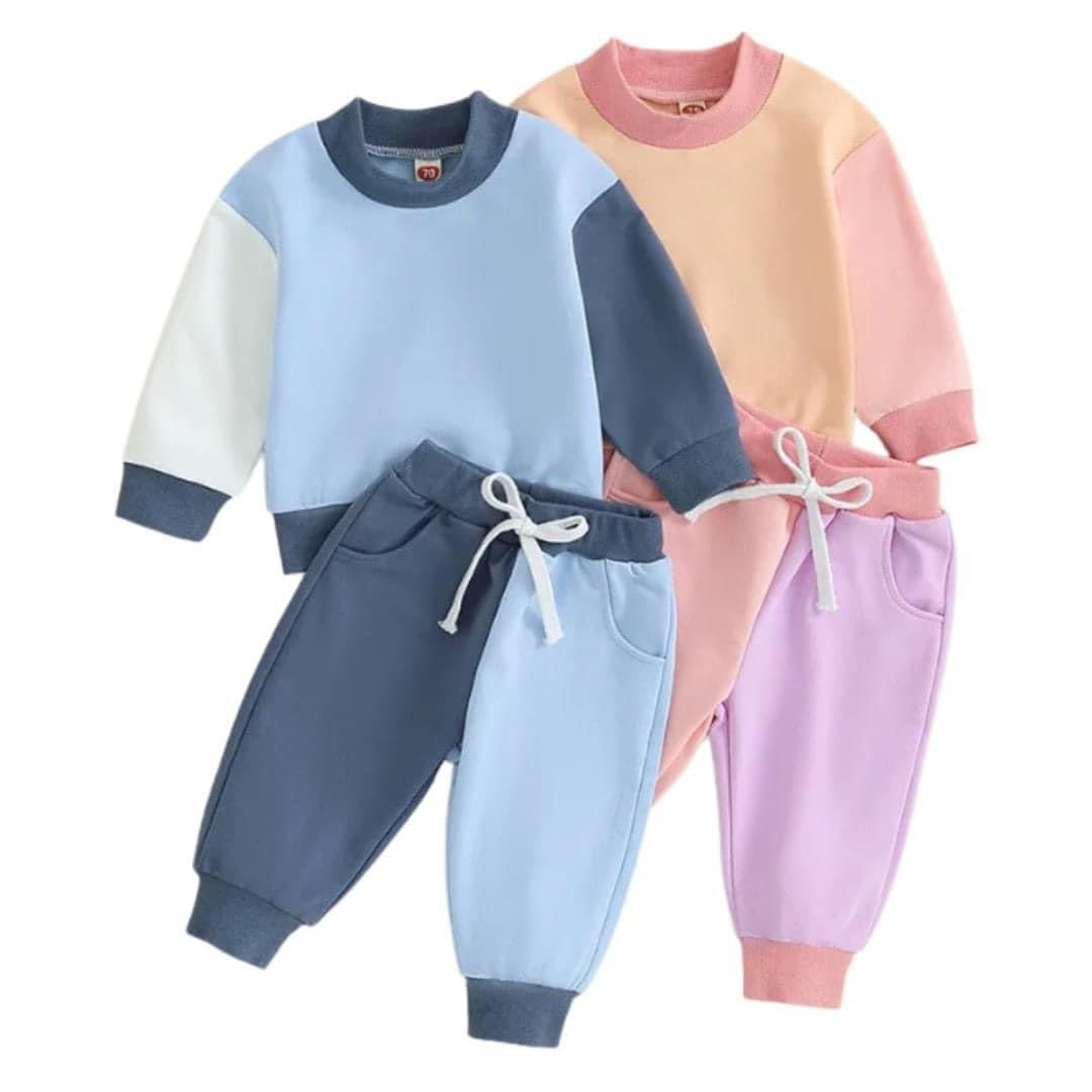 Colorblock Jogger Set Blue