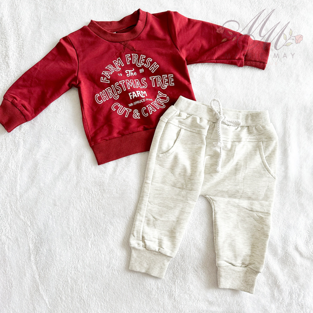 Farm Fresh Set Maroon