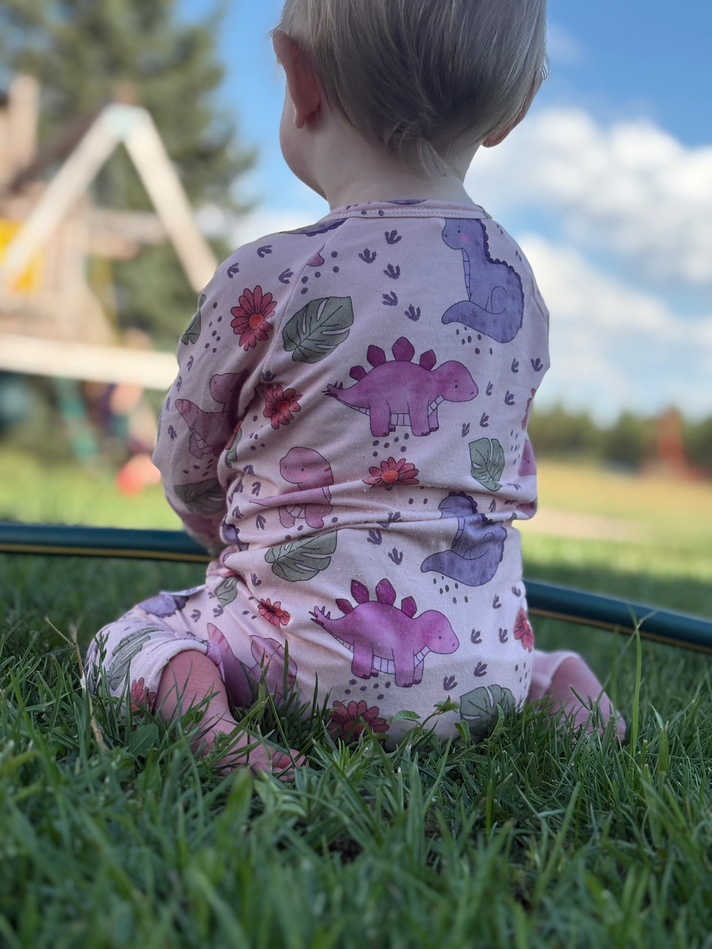 Rosie Raptor Convertible Romper Pajamas