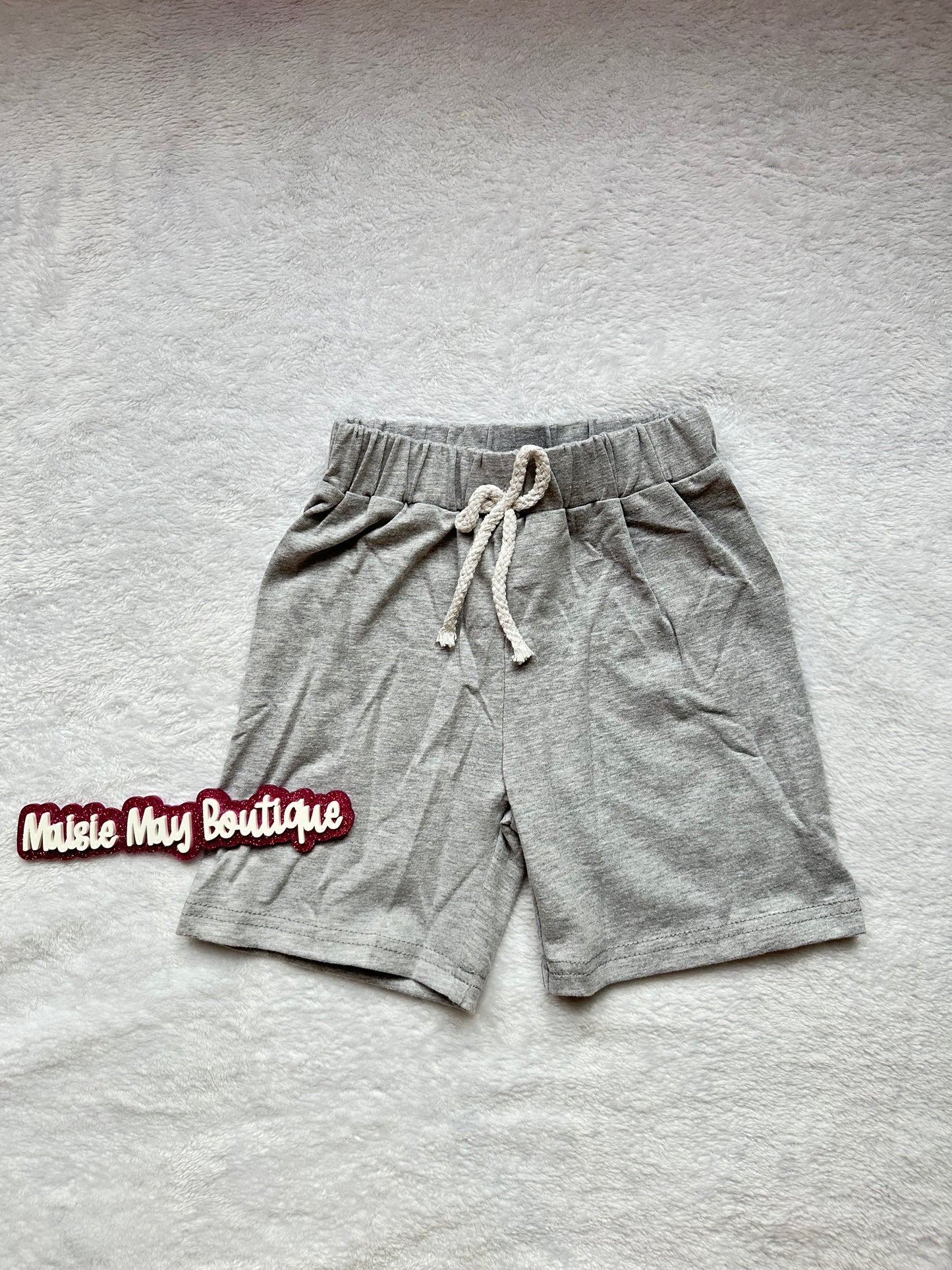 Grey Colorblock Short Set