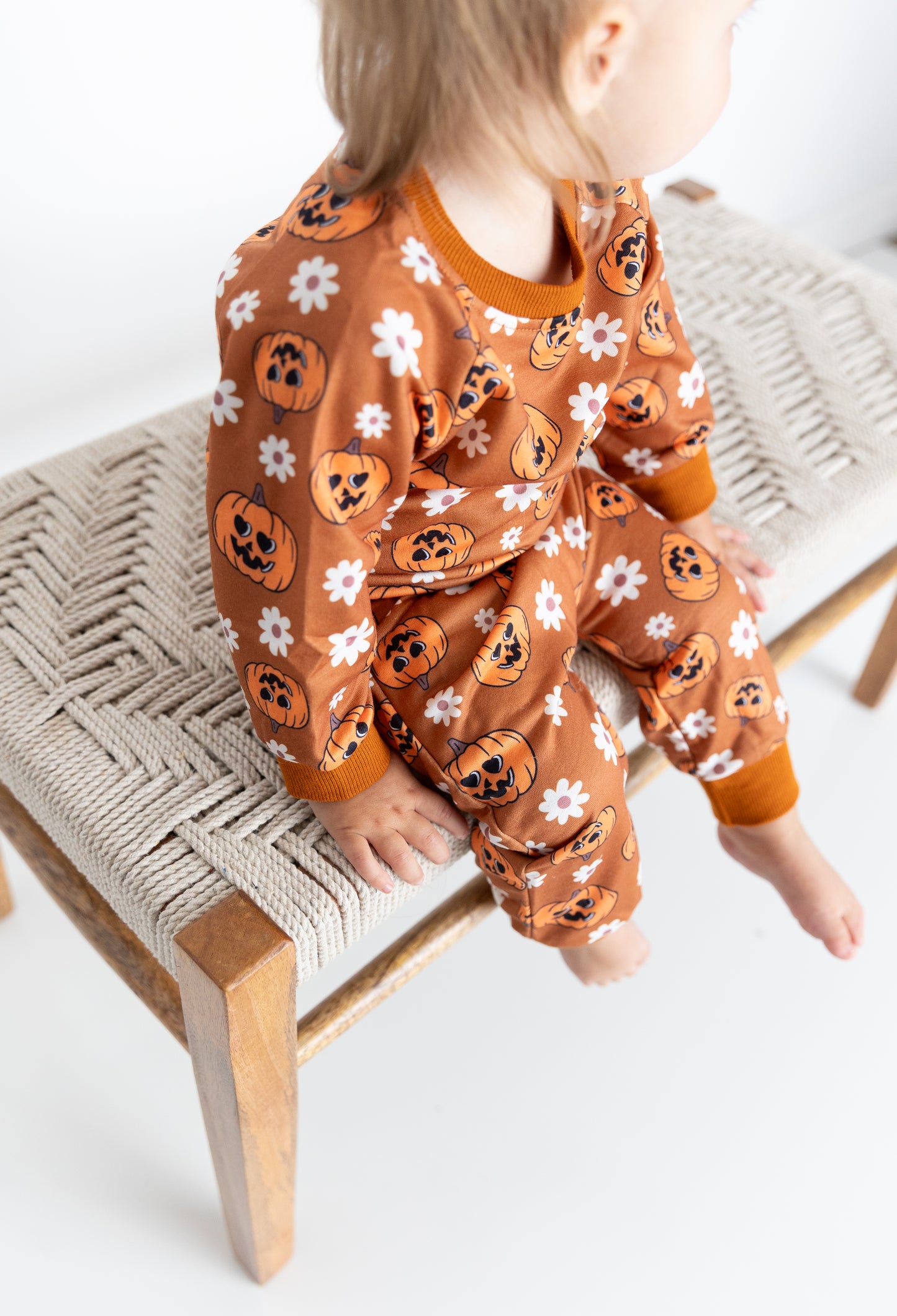 Brown Pumpkin Daisy Lounge Set