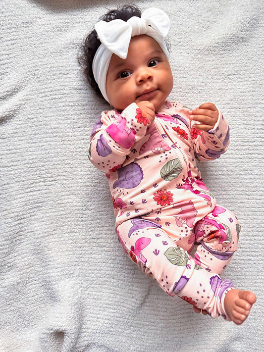 Rosie Raptor Convertible Romper Pajamas