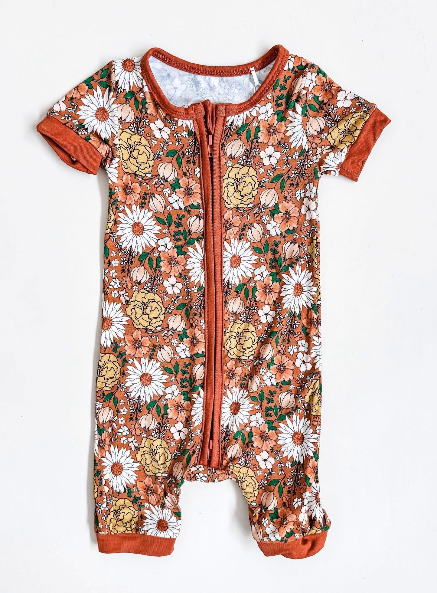 Rust Floral Bamboo Shortie