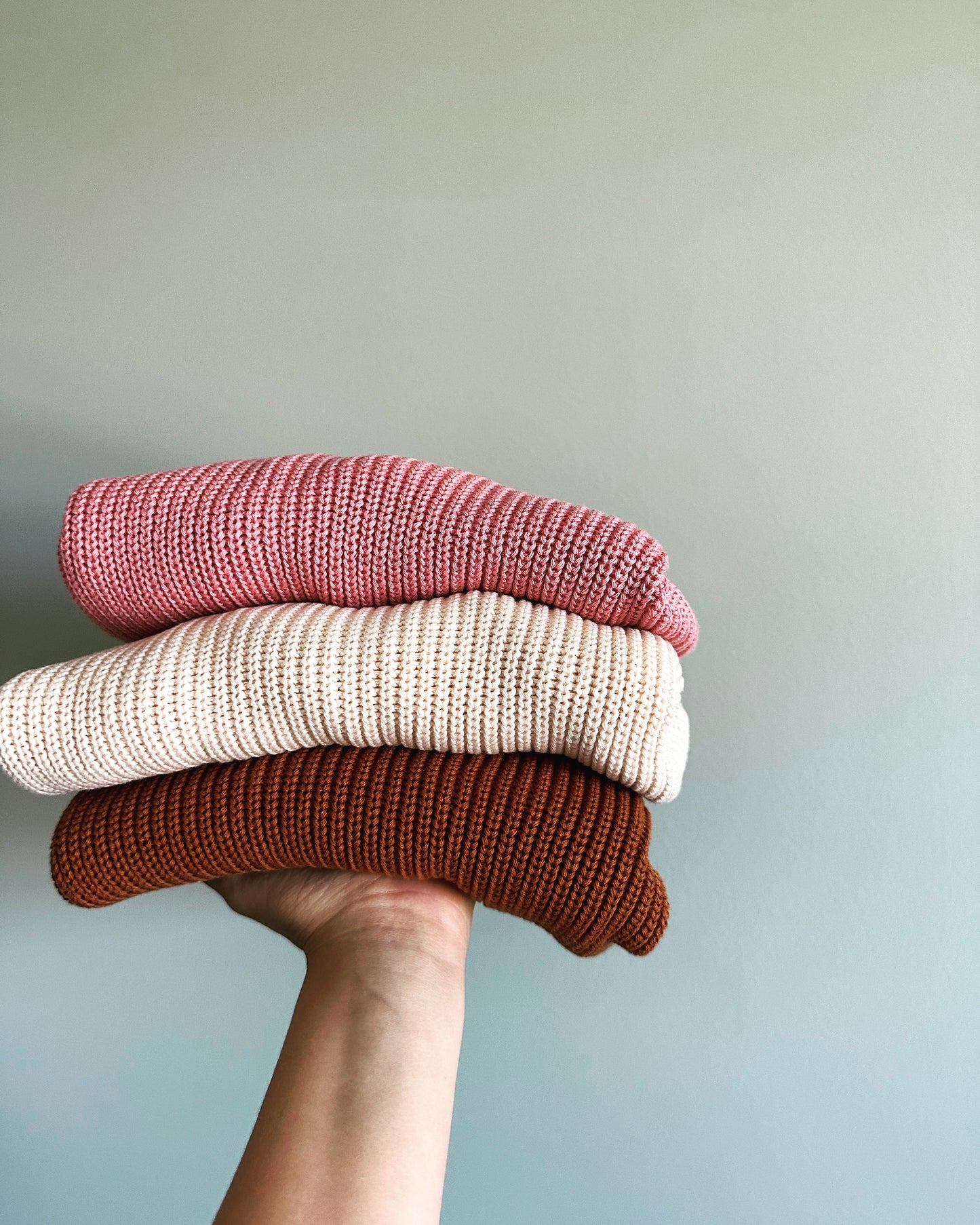 Oversize Knit Sweater- Pink