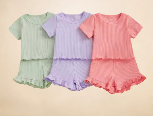 Ribbed Short Set