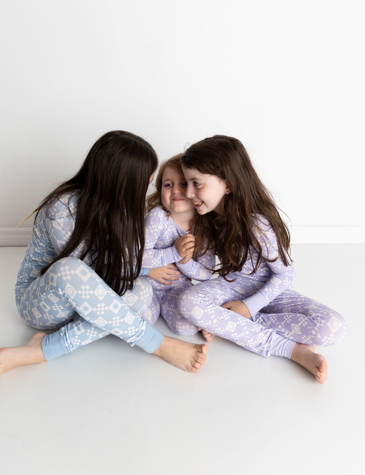 Powder Blue Checks Two Piece Pajama Set