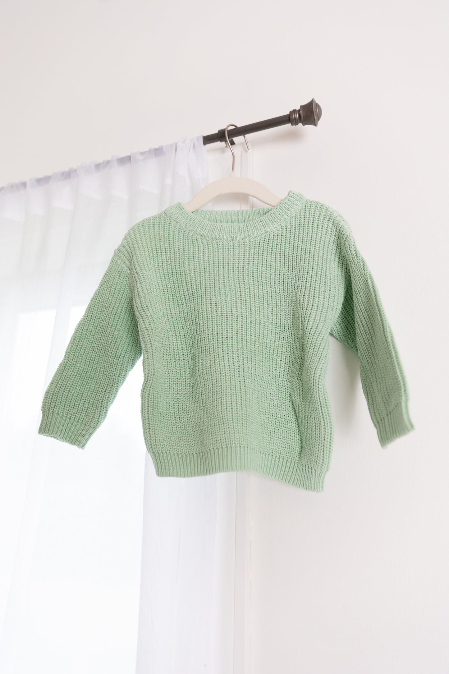 Oversized Knit Sweater- Green