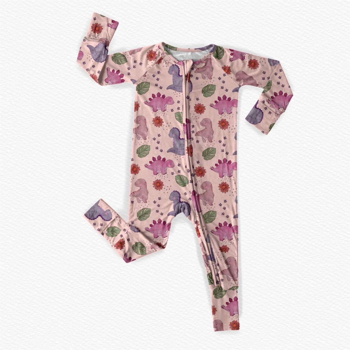Rosie Raptor Convertible Romper Pajamas