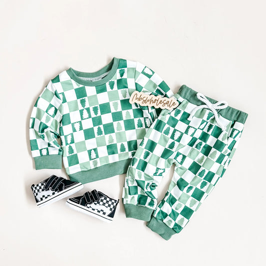 Checkered Pine Jogger Set