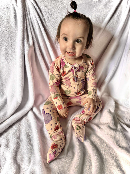 Rosie Raptor Convertible Romper Pajamas