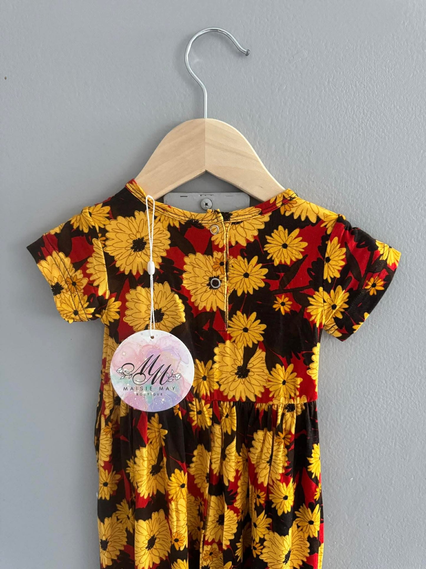 Autumn Blossoms Wide Leg Bamboo Romper