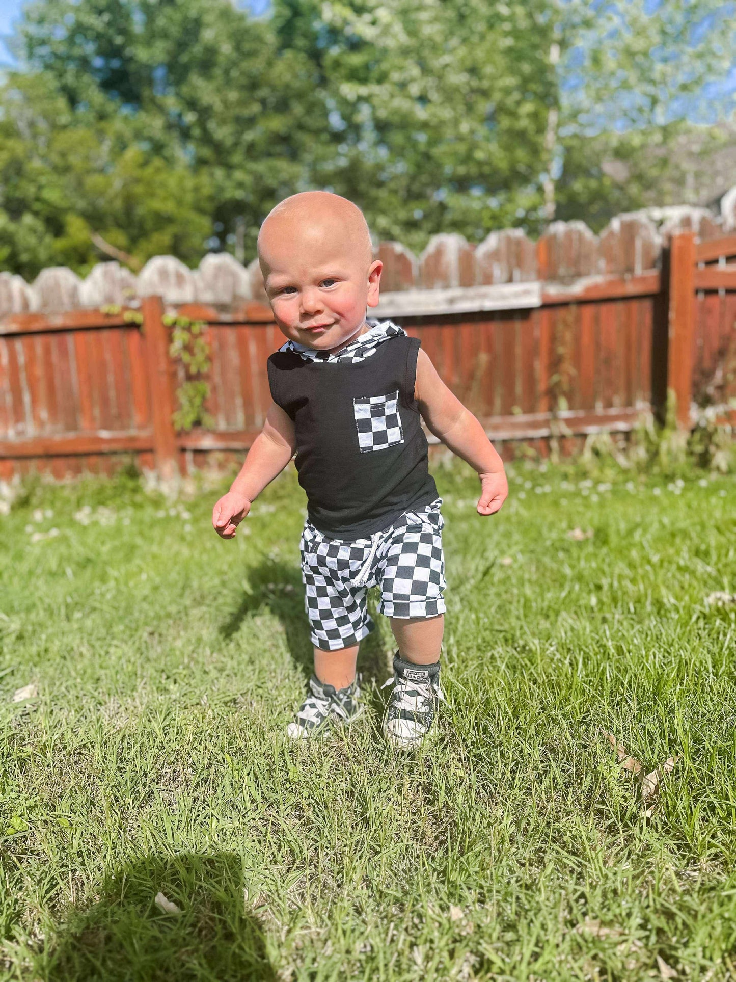 Hooded Check Set