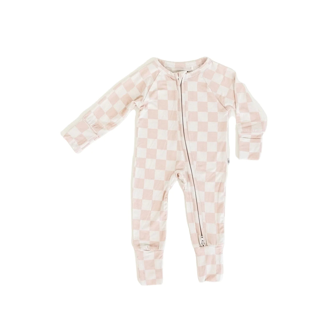 Pink Checker Bamboo Zippy Pajamas