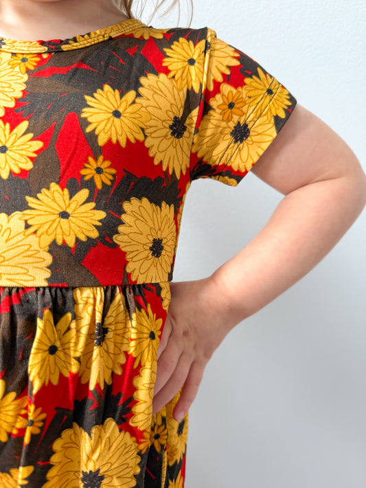 Autumn Blossoms Wide Leg Bamboo Romper