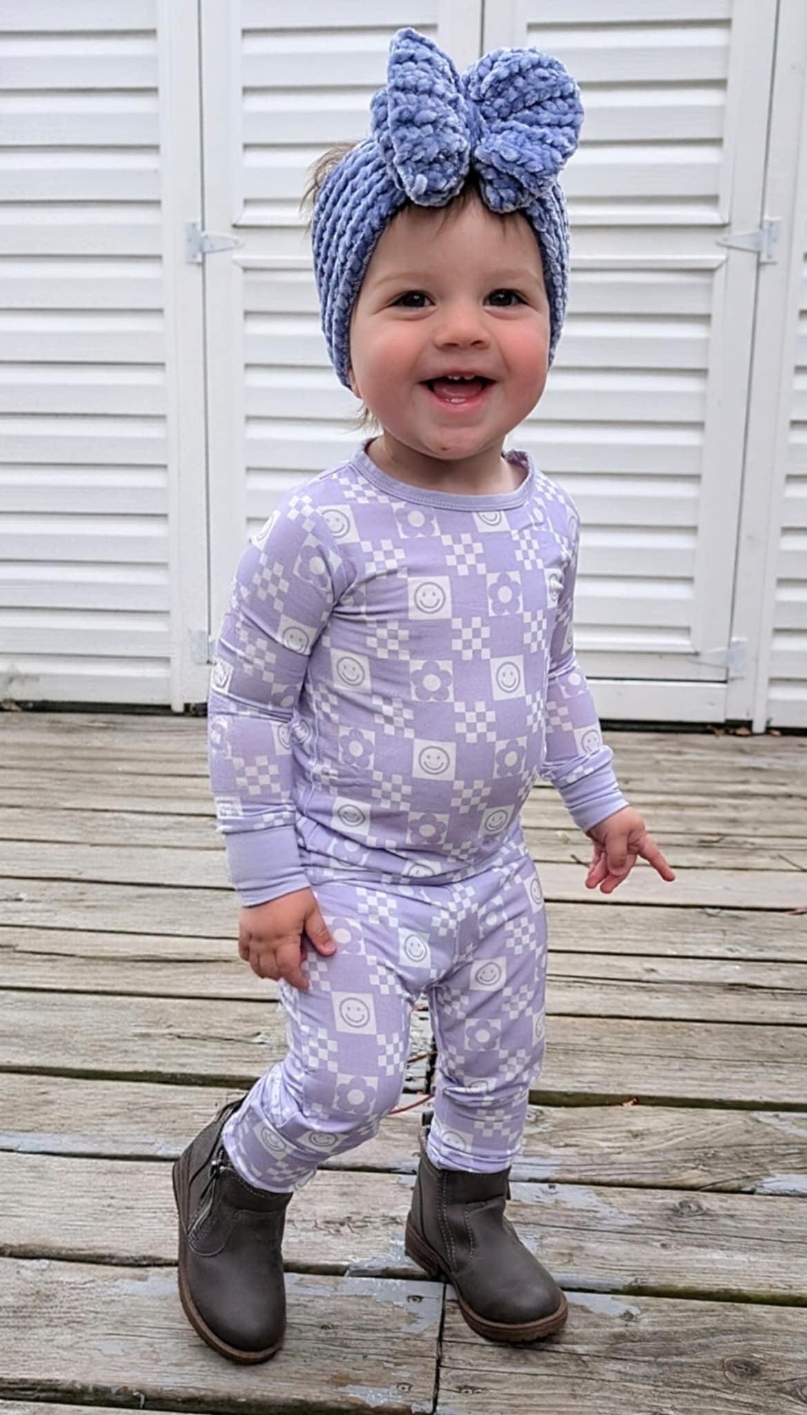 Periwinkle Checks Two Piece Pajama Set